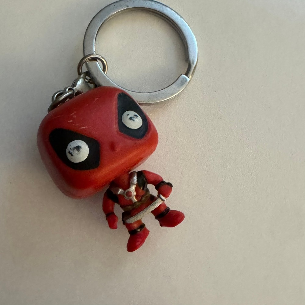 Funko Pop! Keychain Marvel Deadpool DRM 150514 Silver Red Key Ring